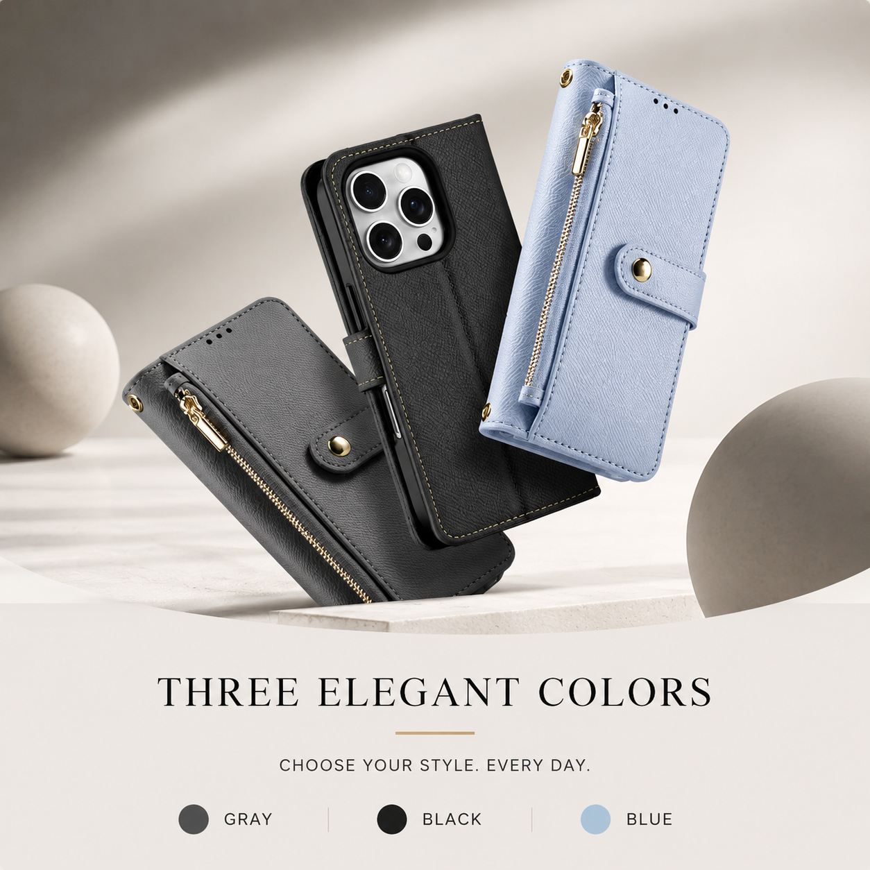 Premium iPhone Case Magnetic Detachable Wallet Cover Cow Leather Card Holder Shockproof Wireless Charging Support Anti Scratch Slim Protective Design