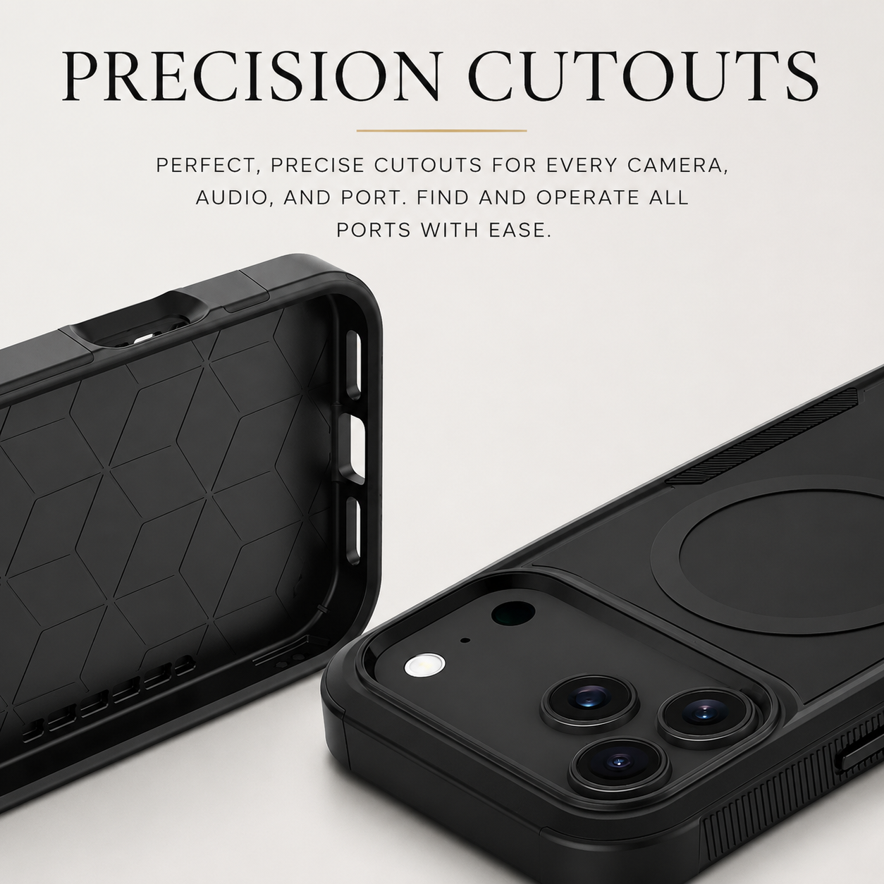 Premium iPhone Case Magnetic Heavy Armor Dual Layer PC TPU Cover Shockproof Protective Matte Anti Fingerprint Full Coverage Slim Design