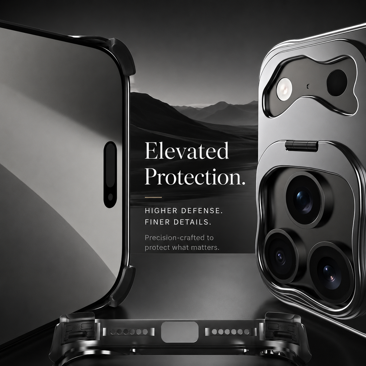 Premium iPhone Case Magnetic Hollow Metal Cover Built In Stand Breathable Heat Dissipation Slim Protective Shockproof Camera Protection Full Coverage