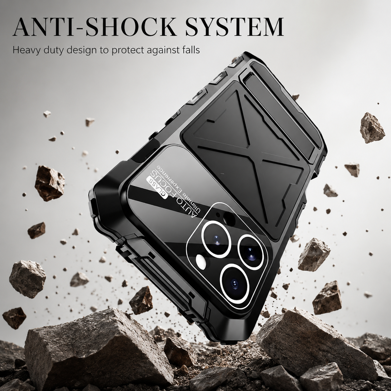 Premium iPhone Case Metal Bumper Shockproof Protective Cover Rugged Edge Protection Anti Fall Silicone Grip Slim Lightweight Open Back Design