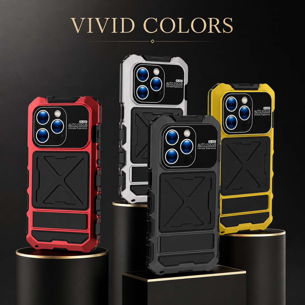 Premium iPhone Case Metal Bumper Shockproof Protective Cover Rugged Edge Protection Anti Fall Silicone Grip Slim Lightweight Open Back Design