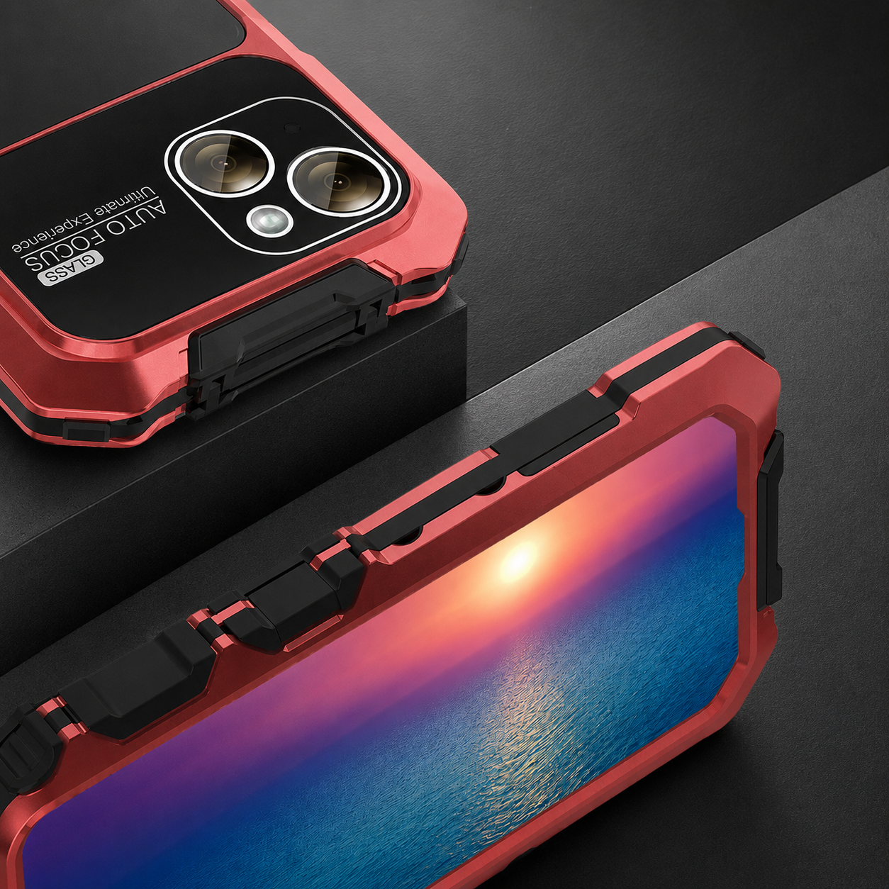 Premium iPhone Case Metal Bumper Shockproof Protective Cover Rugged Edge Protection Anti Fall Silicone Grip Slim Lightweight Open Back Design