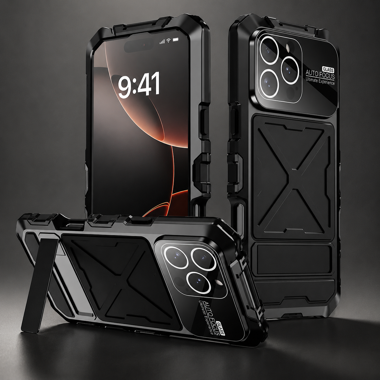 Premium iPhone Case Metal Bumper Shockproof Protective Cover Rugged Edge Protection Anti Fall Silicone Grip Slim Lightweight Open Back Design