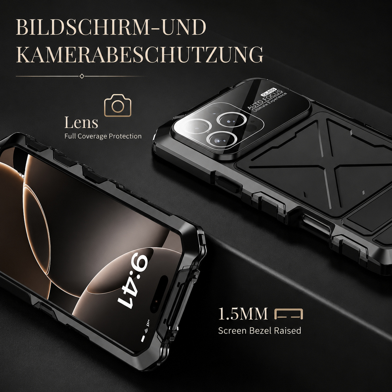 Premium iPhone Case Metal Bumper Shockproof Protective Cover Rugged Edge Protection Anti Fall Silicone Grip Slim Lightweight Open Back Design