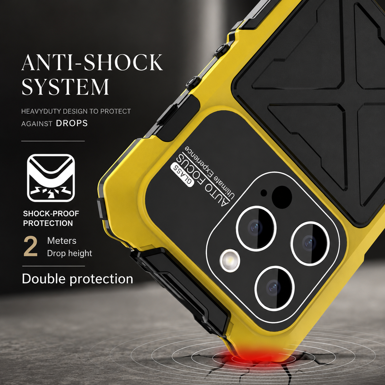 Premium iPhone Case Metal Bumper Shockproof Protective Cover Rugged Edge Protection Anti Fall Silicone Grip Slim Lightweight Open Back Design