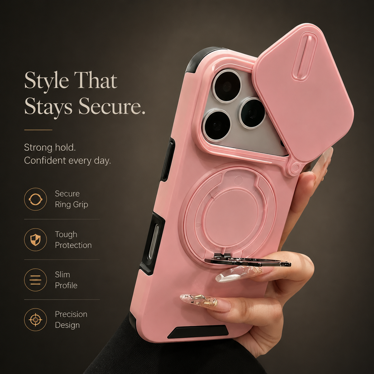 Premium iPhone Case Military Armor Magnetic Ring Cover 360 Rotating Stand Dual Layer Shockproof Camera Lens Protection Rugged Full Coverage