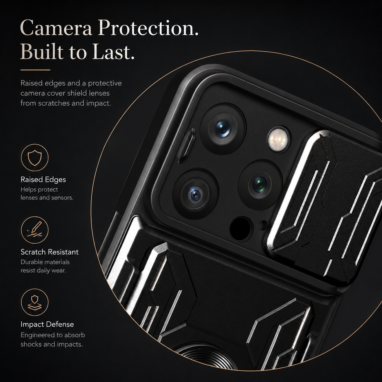 Premium iPhone Case Rugged Armor Cover Shockproof Dual Layer Card Holder 360 Ring Stand Magnetic Mount Full Edge Protection Protective Cover