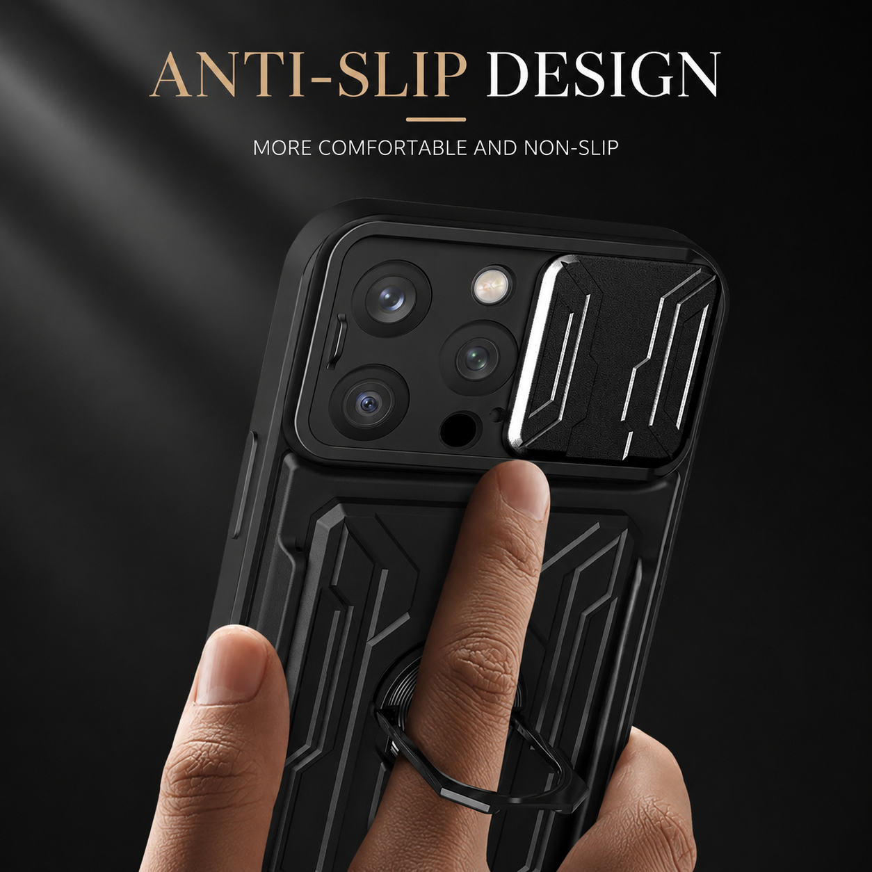 Premium iPhone Case Rugged Armor Cover Shockproof Dual Layer Card Holder 360 Ring Stand Magnetic Mount Full Edge Protection Protective Cover