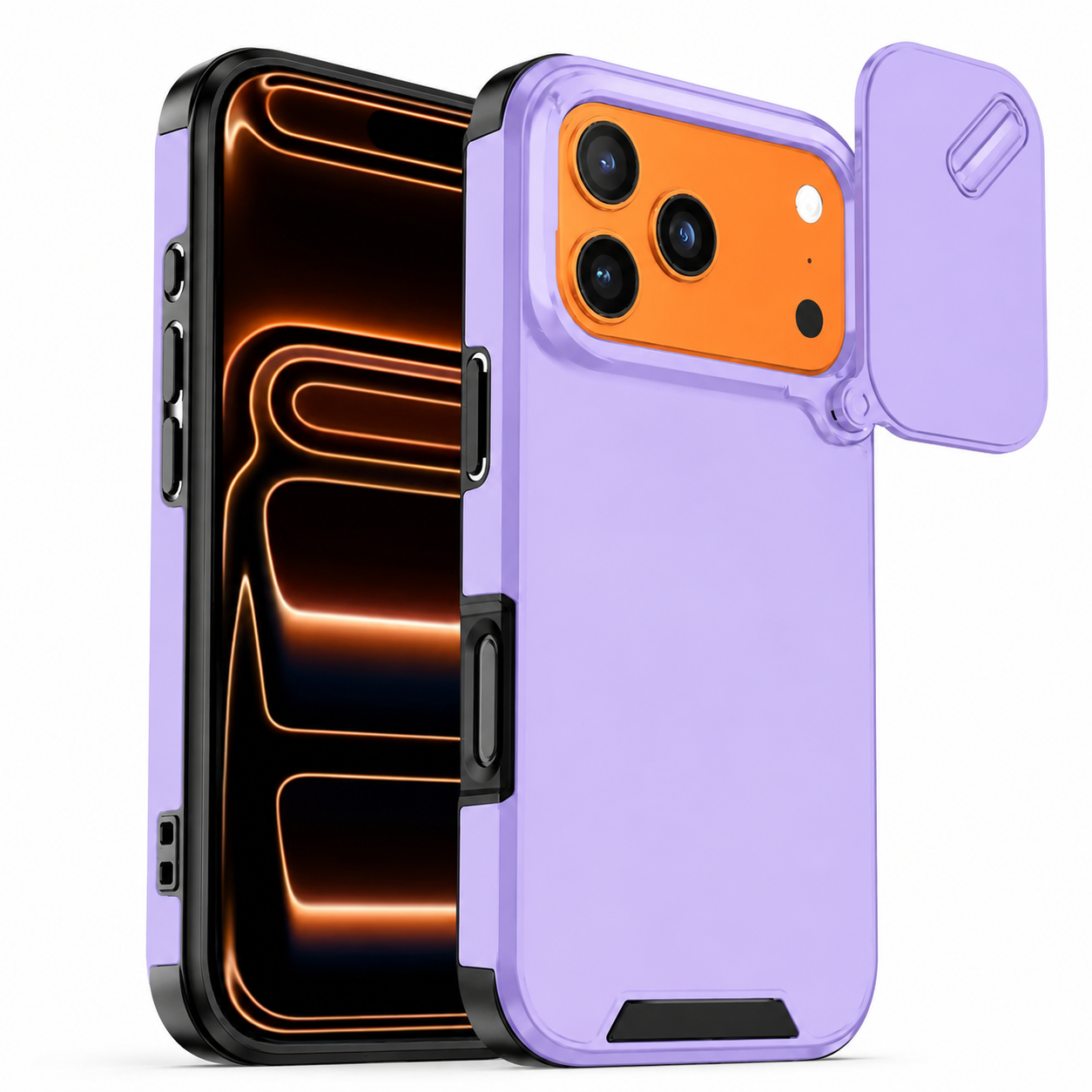 Premium iPhone Case Slide Camera Cover Shockproof PC TPU Protective Cover Anti Collision Camera Protection Slim Durable Full Coverage Anti Scratch Design