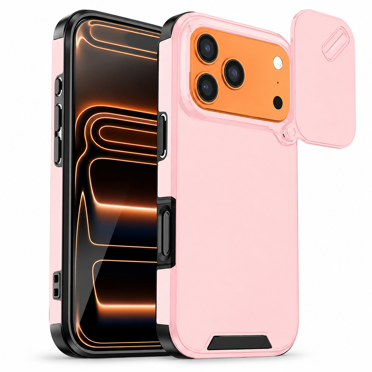 Premium iPhone Case Slide Camera Cover Shockproof PC TPU Protective Cover Anti Collision Camera Protection Slim Durable Full Coverage Anti Scratch Design