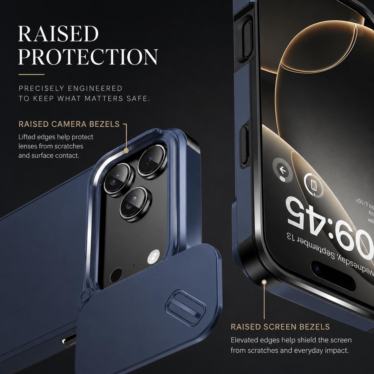 Premium iPhone Case Slide Camera Cover Shockproof PC TPU Protective Cover Anti Collision Camera Protection Slim Durable Full Coverage Anti Scratch Design
