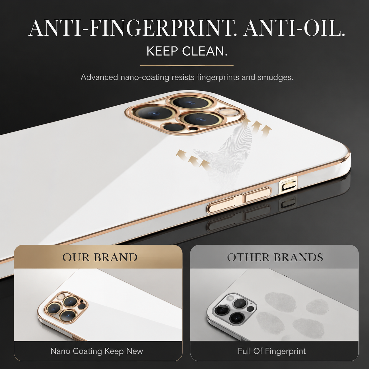 Premium iPhone Case Soft Silicone Slim Cover Plated Edge Magnetic Lightweight Shockproof Protective Anti Fingerprint Scratch Resistant Design