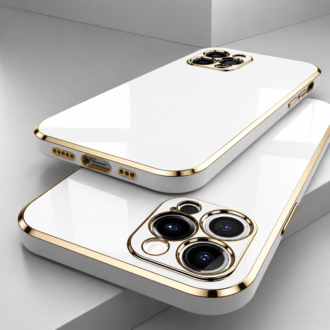 Premium iPhone Case Soft Silicone Slim Cover Plated Edge Magnetic Lightweight Shockproof Protective Anti Fingerprint Scratch Resistant Design