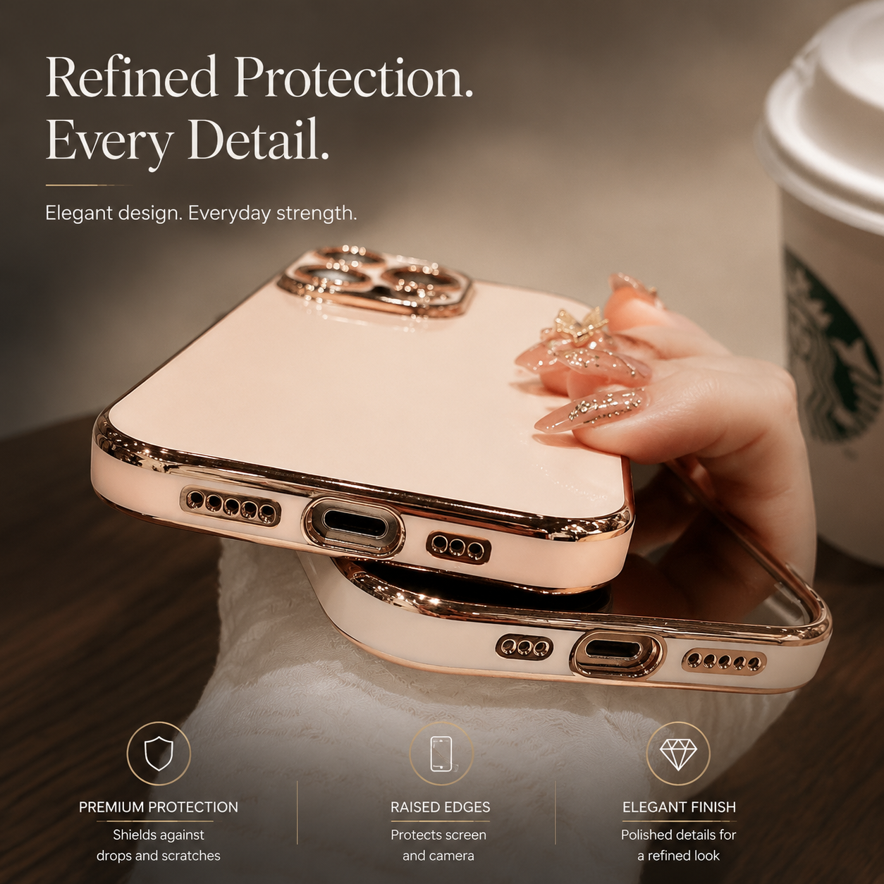 Premium iPhone Case Soft Silicone Slim Cover Plated Edge Magnetic Lightweight Shockproof Protective Anti Fingerprint Scratch Resistant Design