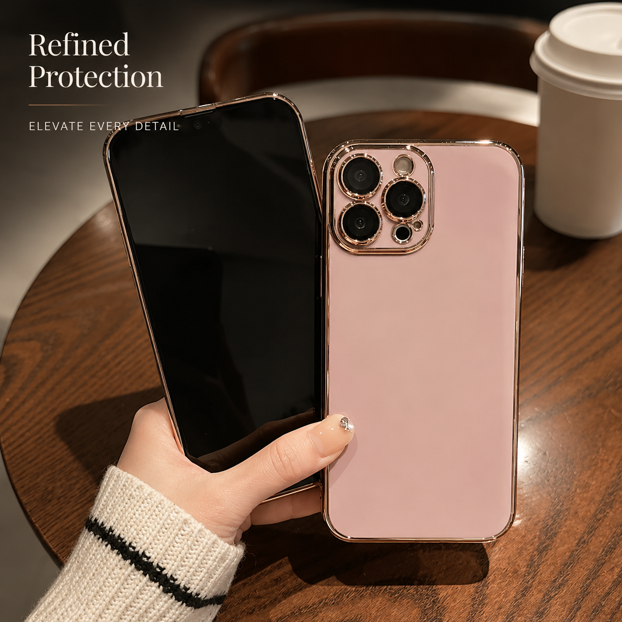 Premium iPhone Case Soft Silicone Slim Cover Plated Edge Magnetic Lightweight Shockproof Protective Anti Fingerprint Scratch Resistant Design