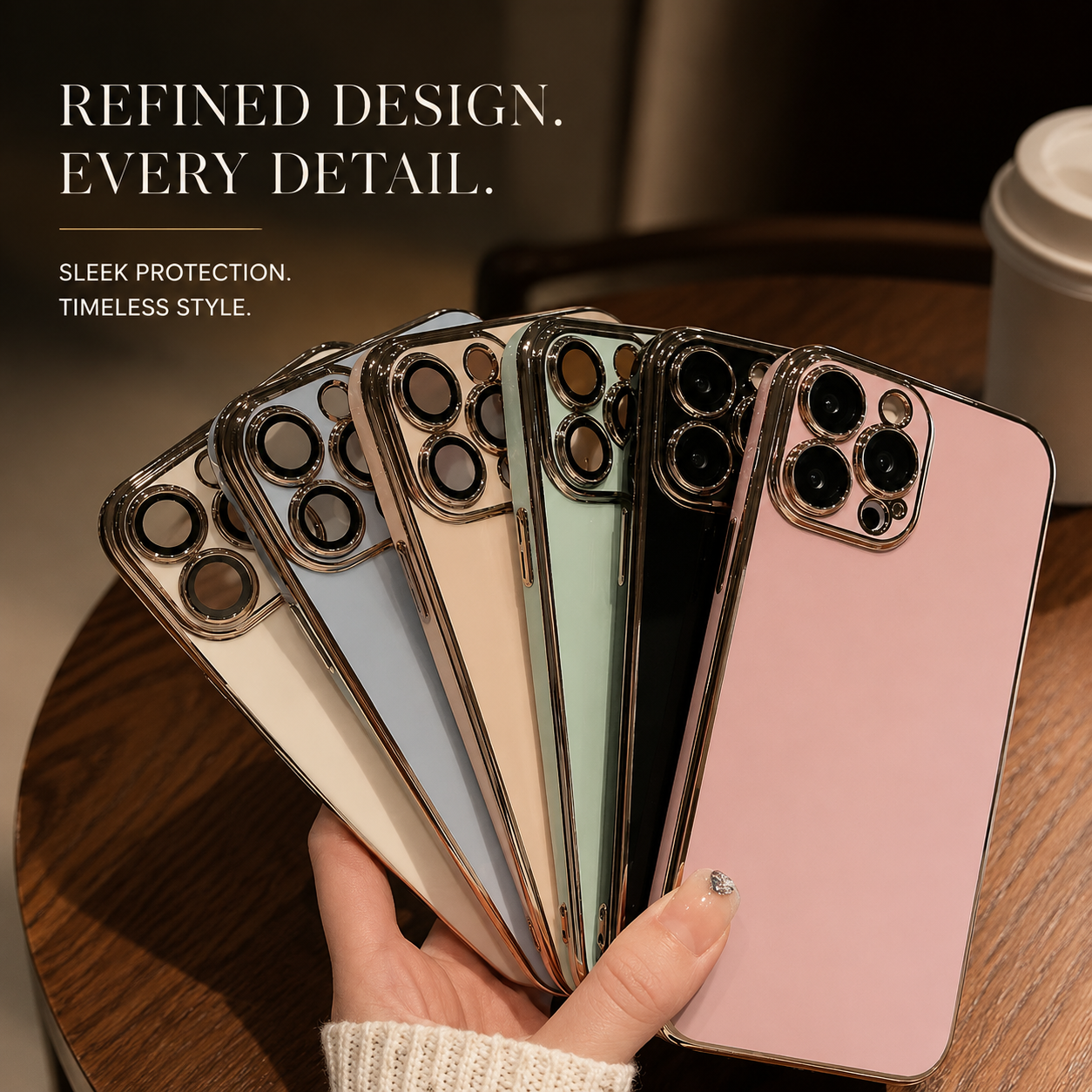 Premium iPhone Case Soft Silicone Slim Cover Plated Edge Magnetic Lightweight Shockproof Protective Anti Fingerprint Scratch Resistant Design