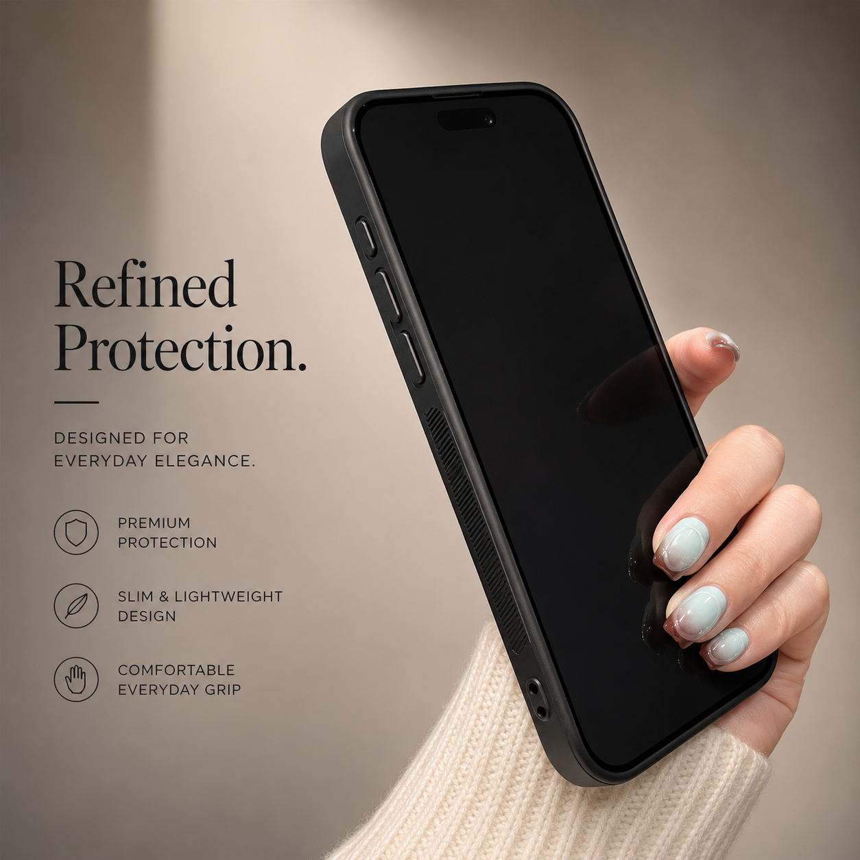 Premium iPhone Case Suede Leather Protective Cover Camera Lens Protection Shockproof Non Slip Soft Silicone Edges Electroplated Ultra Thin Slim Full Coverage Design