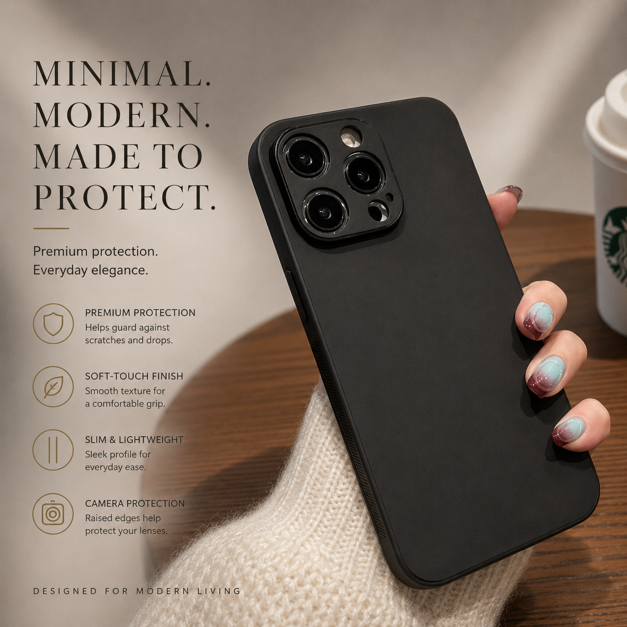Premium iPhone Case Suede Leather Protective Cover Camera Lens Protection Shockproof Non Slip Soft Silicone Edges Electroplated Ultra Thin Slim Full Coverage Design