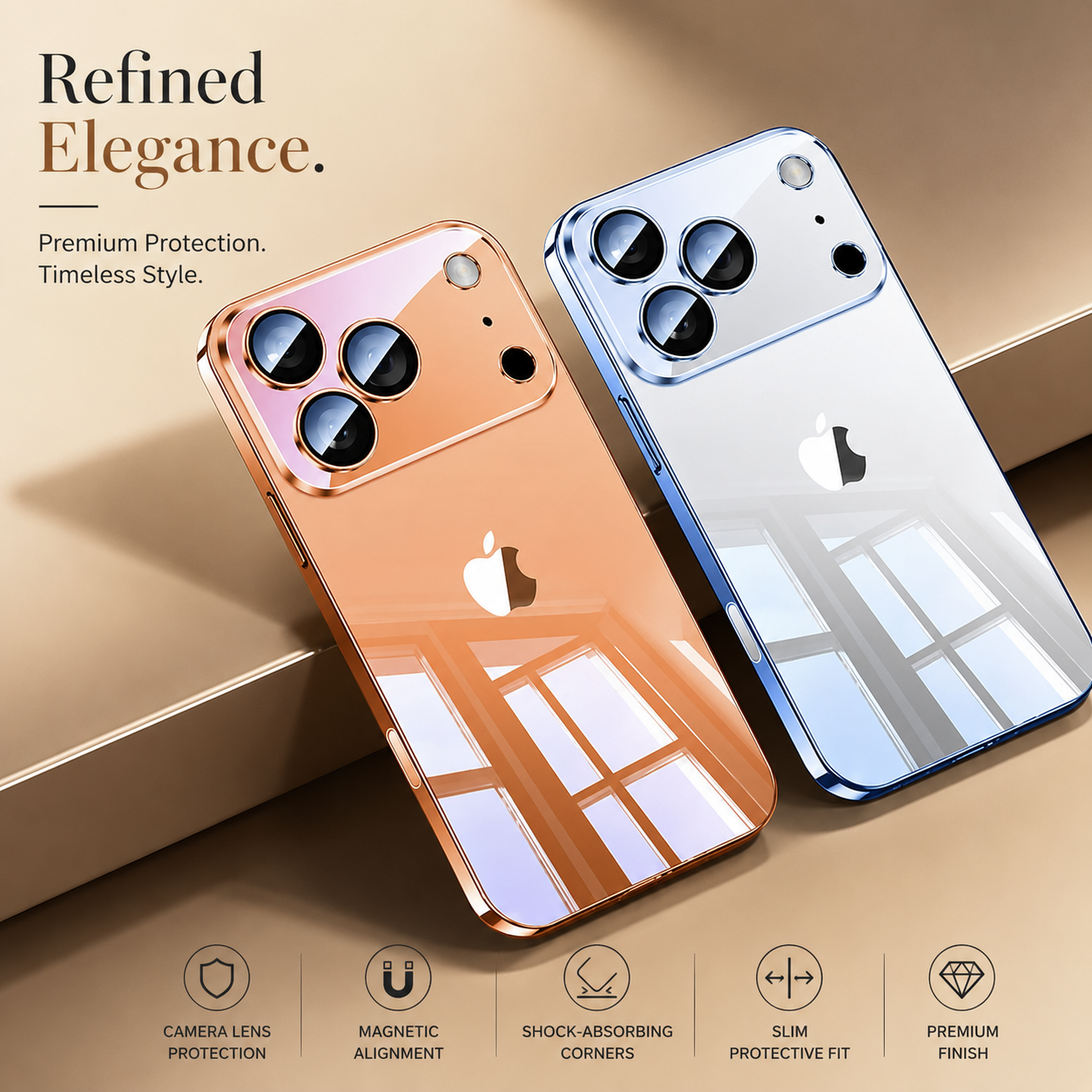 Premium iPhone Case Transparent TPU Protective Cover Camera Lens Protection Ultra Thin Shockproof Anti Fingerprint Scratch Resistant Slim Full Coverage