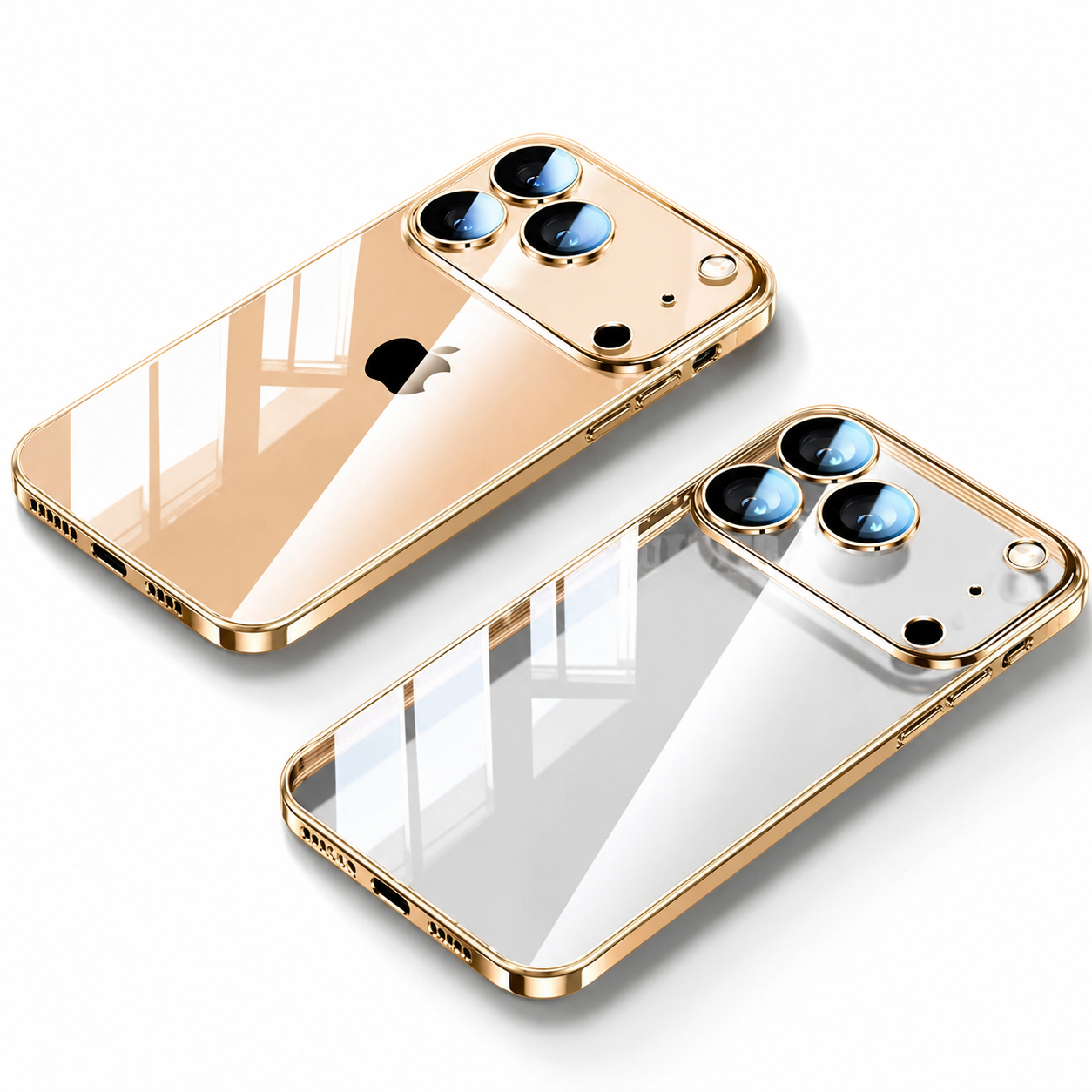 Premium iPhone Case Transparent TPU Protective Cover Camera Lens Protection Ultra Thin Shockproof Anti Fingerprint Scratch Resistant Slim Full Coverage