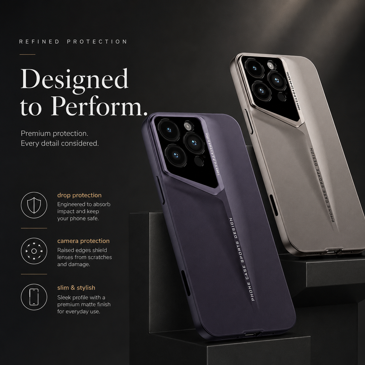 Premium iPhone Case Ultra Slim Matte Hard PC Protective Cover Camera Lens Protection Shockproof Anti Fingerprint Anti Scratch Non Slip Design
