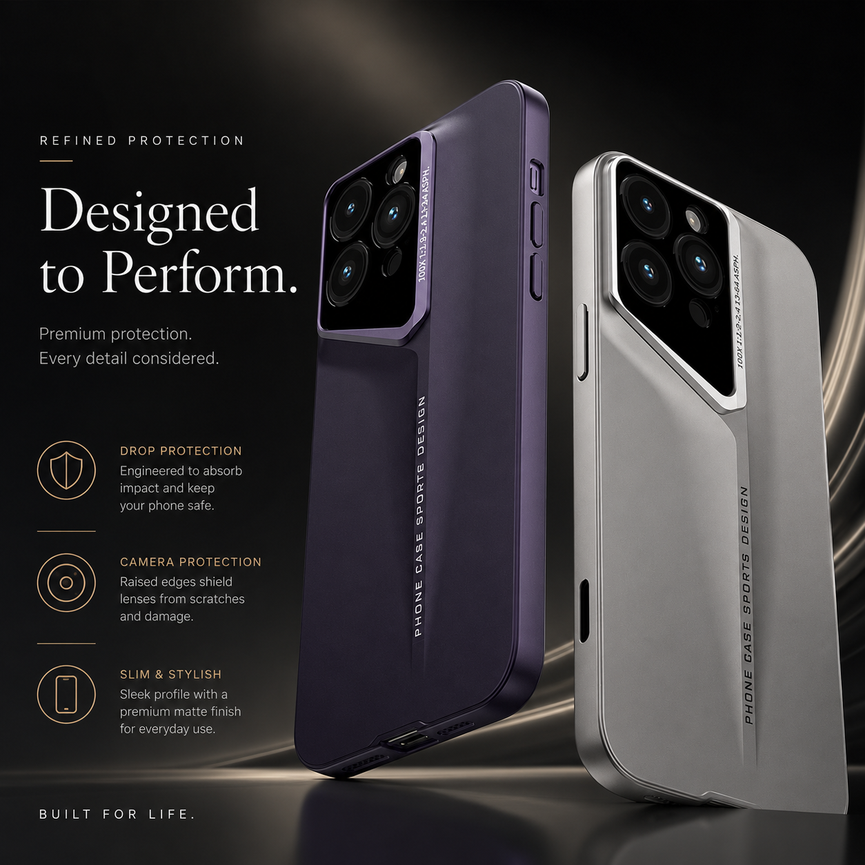 Premium iPhone Case Ultra Slim Matte Hard PC Protective Cover Camera Lens Protection Shockproof Anti Fingerprint Anti Scratch Non Slip Design