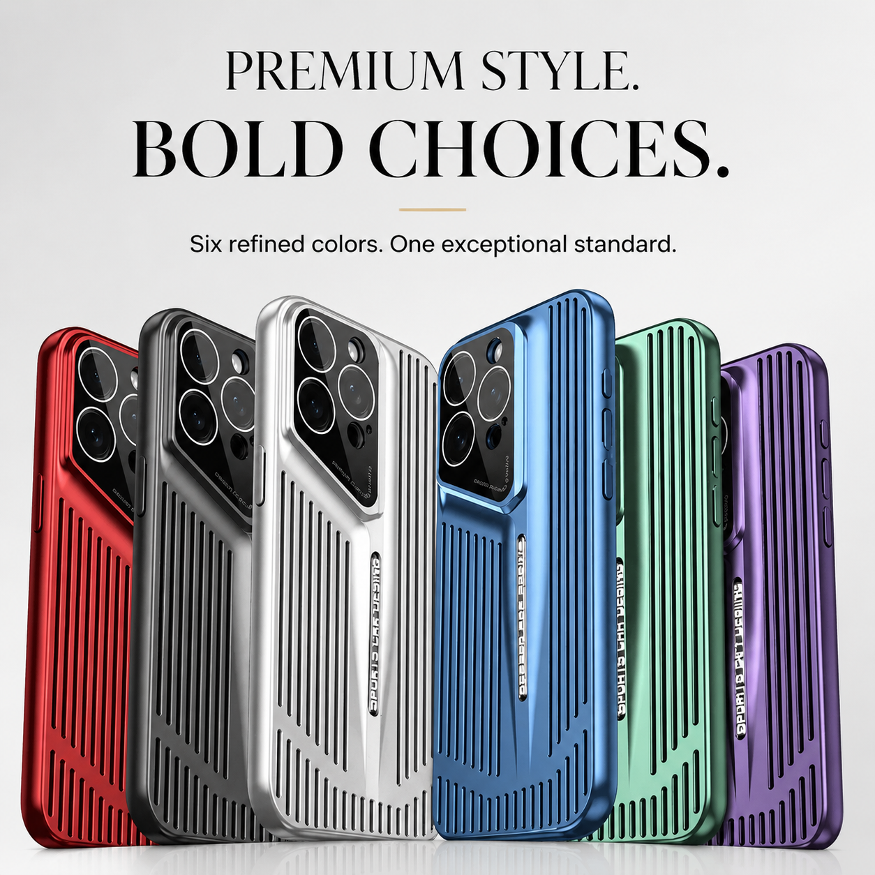 Premium iPhone Case Ultra Thin Blade Style Heat Dissipation Shockproof PC Transparent Protective Cover Slim Full Coverage Skin Fit Design