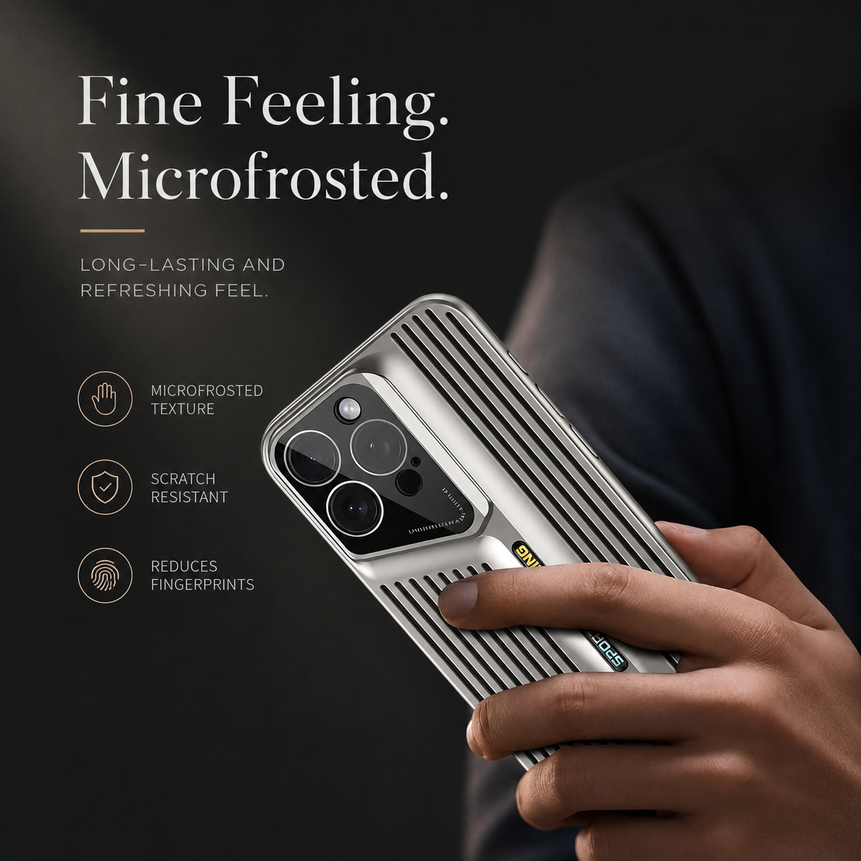 Premium iPhone Case Ultra Thin Blade Style Heat Dissipation Shockproof PC Transparent Protective Cover Slim Full Coverage Skin Fit Design