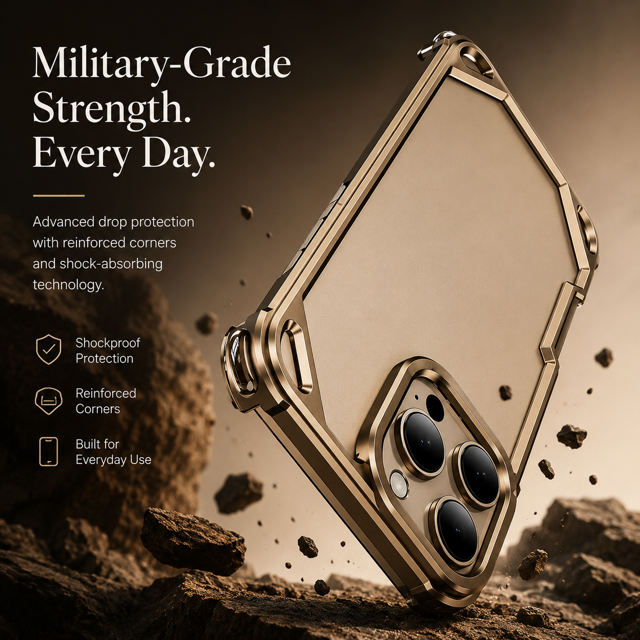 Premium iPhone Case Ultra Thin Metal Frame Bumper Shockproof Wireless Charging Compatible Slim Lightweight Camera Protection Half Wrapped Design