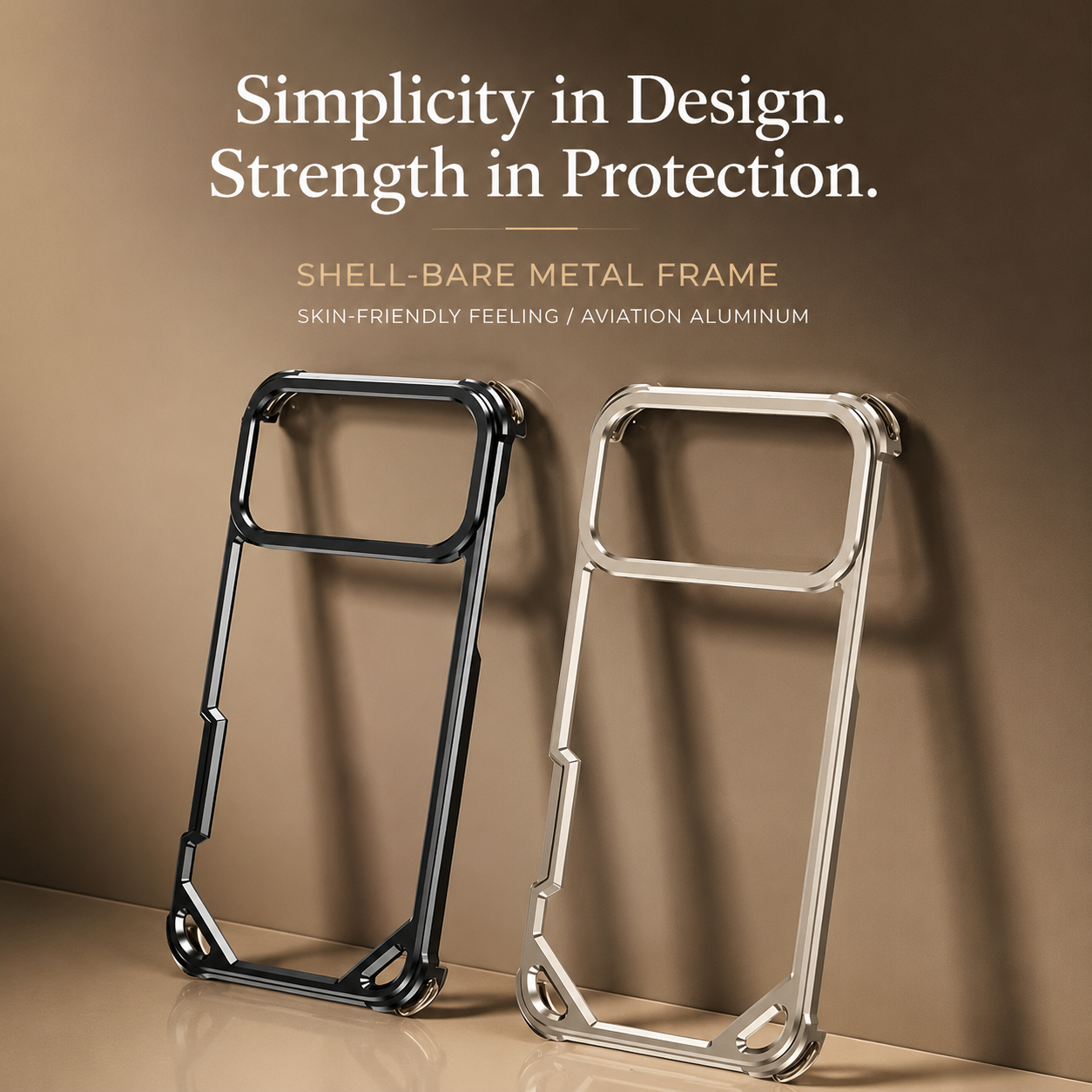 Premium iPhone Case Ultra Thin Metal Frame Bumper Shockproof Wireless Charging Compatible Slim Lightweight Camera Protection Half Wrapped Design