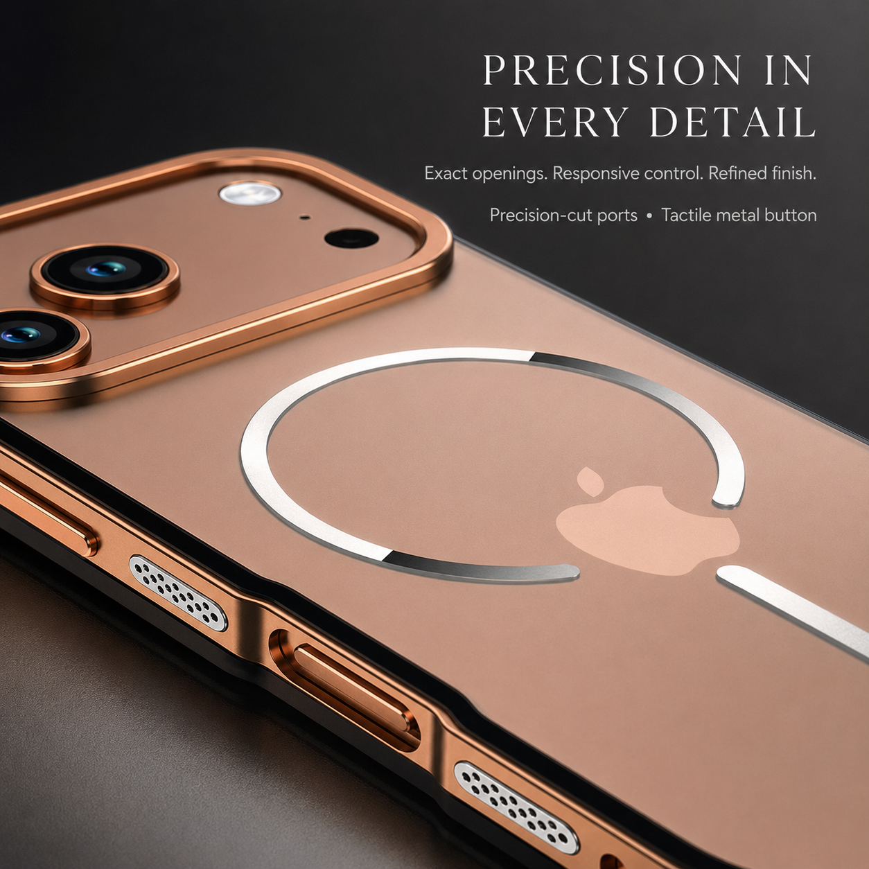 Premium iPhone Case MagSafe Compatible Magnetic Aluminum Frame Frosted Matte Shockproof Protective Camera Lens Protection Slim Design Full Coverage