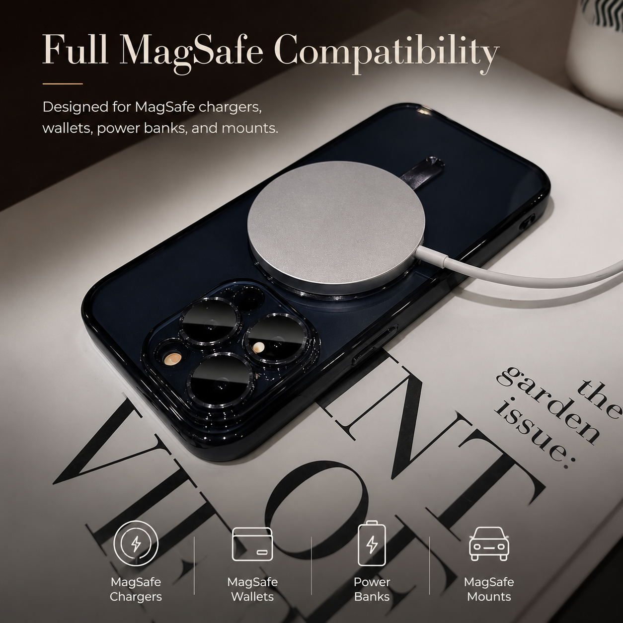 Premium iPhone Case MagSafe Compatible Magnetic Transparent TPU Protective Cover Shockproof Camera Lens Protection Anti Yellowing Slim Full Coverage