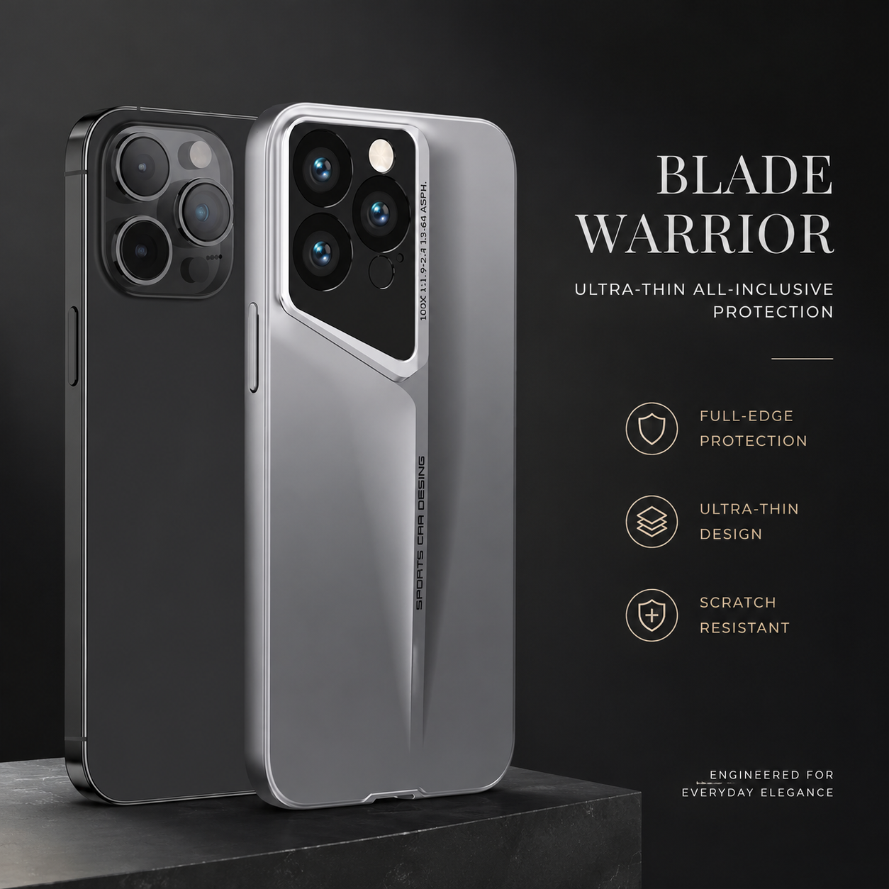 Premium iPhone Case Ultra Thin Protective Cover Titanium Style Shockproof Camera Lens Protection Anti Scratch Lightweight Anti Slip Slim Full Coverage