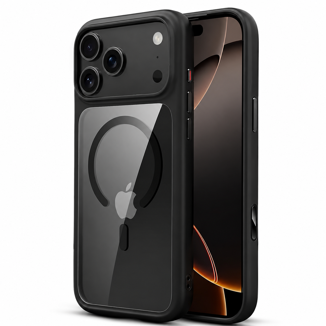 Premium iPhone Case MagSafe Compatible Clear Transparent Back Shockproof Armor Protective Cover Camera Control Button Anti Scratch Slim Full Coverage Design