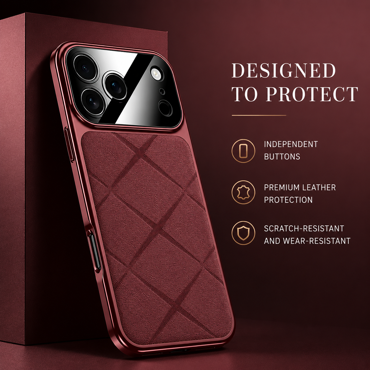 Premium iPhone Case MagSafe Compatible Leather Protective Cover Shockproof Bumper Camera Lens Protection Anti Scratch Tough Slim Full Coverage
