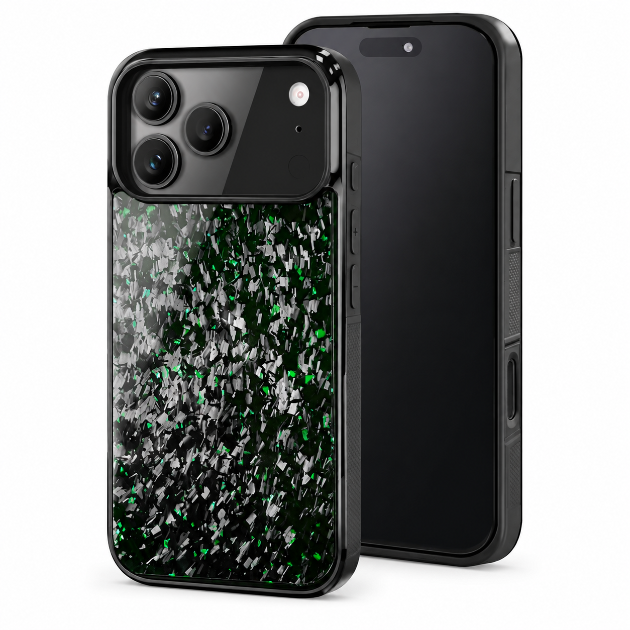 Premium iPhone Case MagSafe Compatible Forged Carbon Fiber TPU Hybrid Cover Shockproof Full Coverage Anti Scratch Non Slip Protective Design