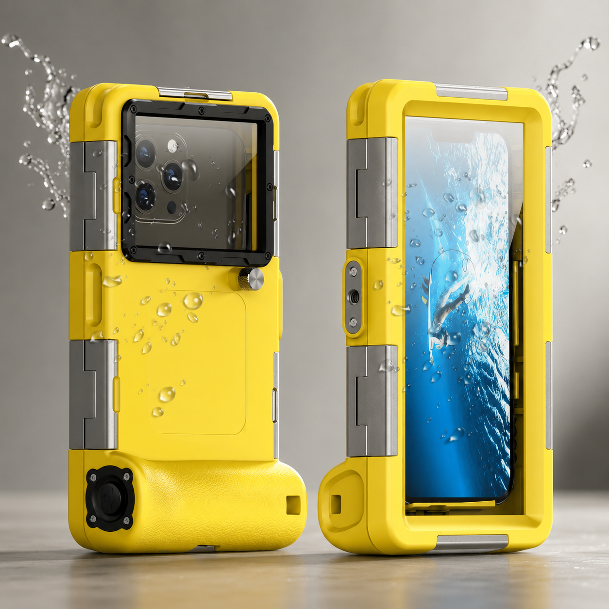 Premium Waterproof iPhone Case IP68 Protective Cover Full Body Shockproof Anti Scratch Sealed Underwater Protection Lanyard Durable Design Case