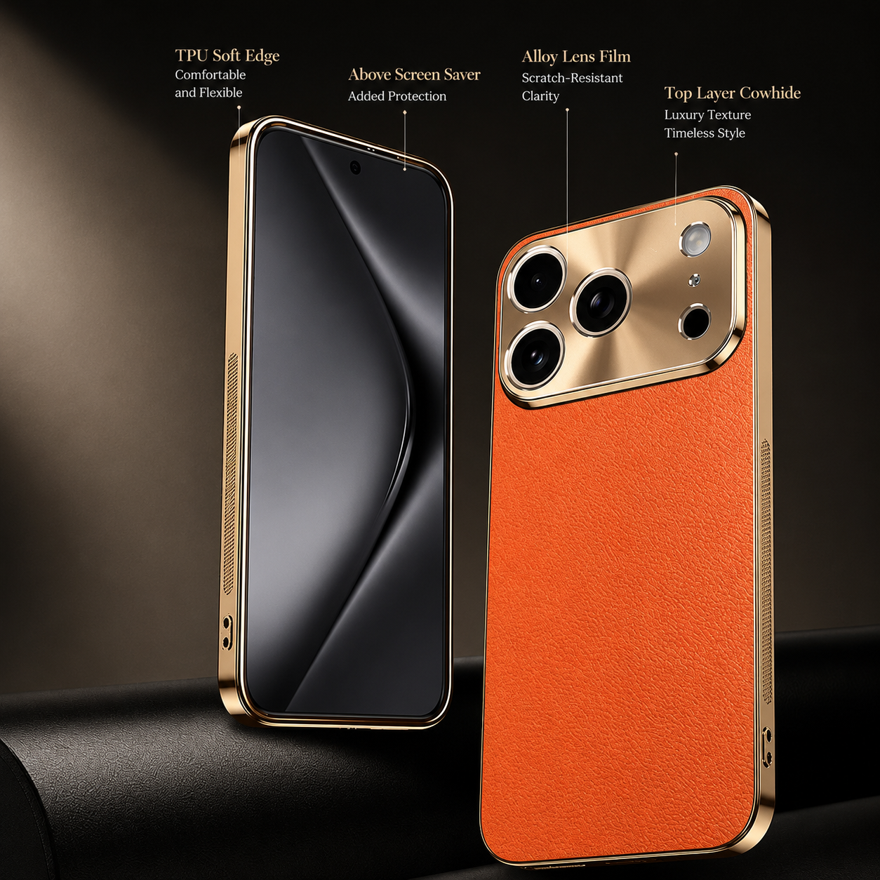 Premium iPhone Case MagSafe Compatible Magnetic Leather Cover Electroplated Frame Shockproof Protective Camera Lens Protection Full Coverage Slim Design