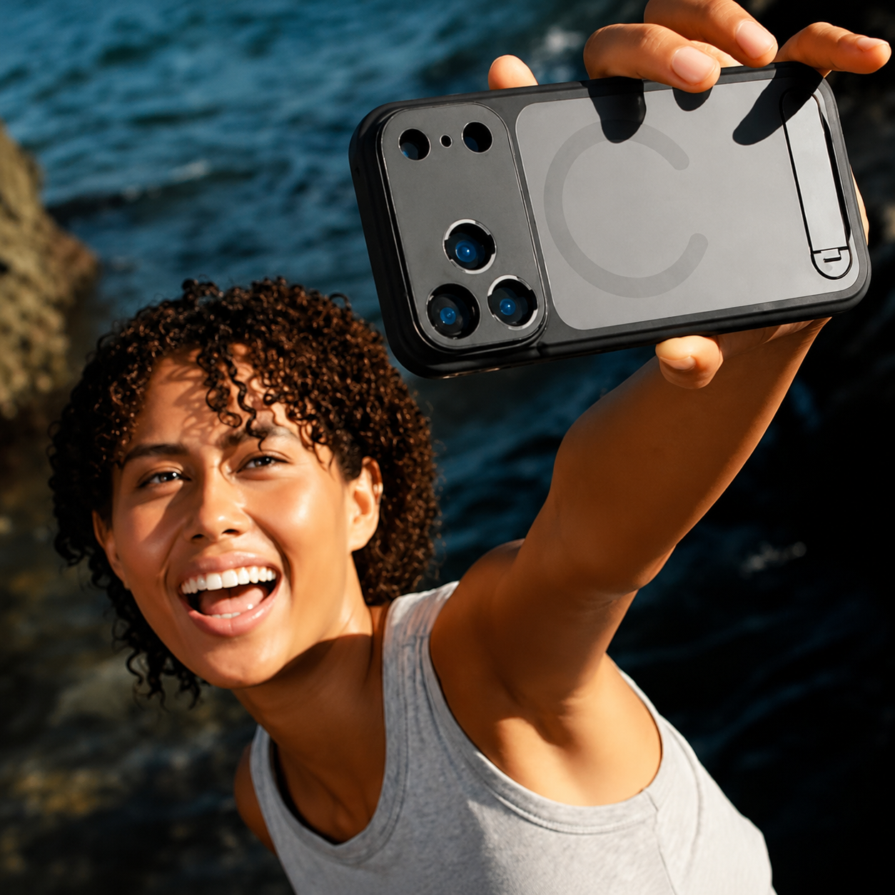 Premium iPhone Case Photography Cover MagSafe Compatible 67mm Filter Mount 17mm Lens Support Kickstand Shockproof Full Coverage Protective Design