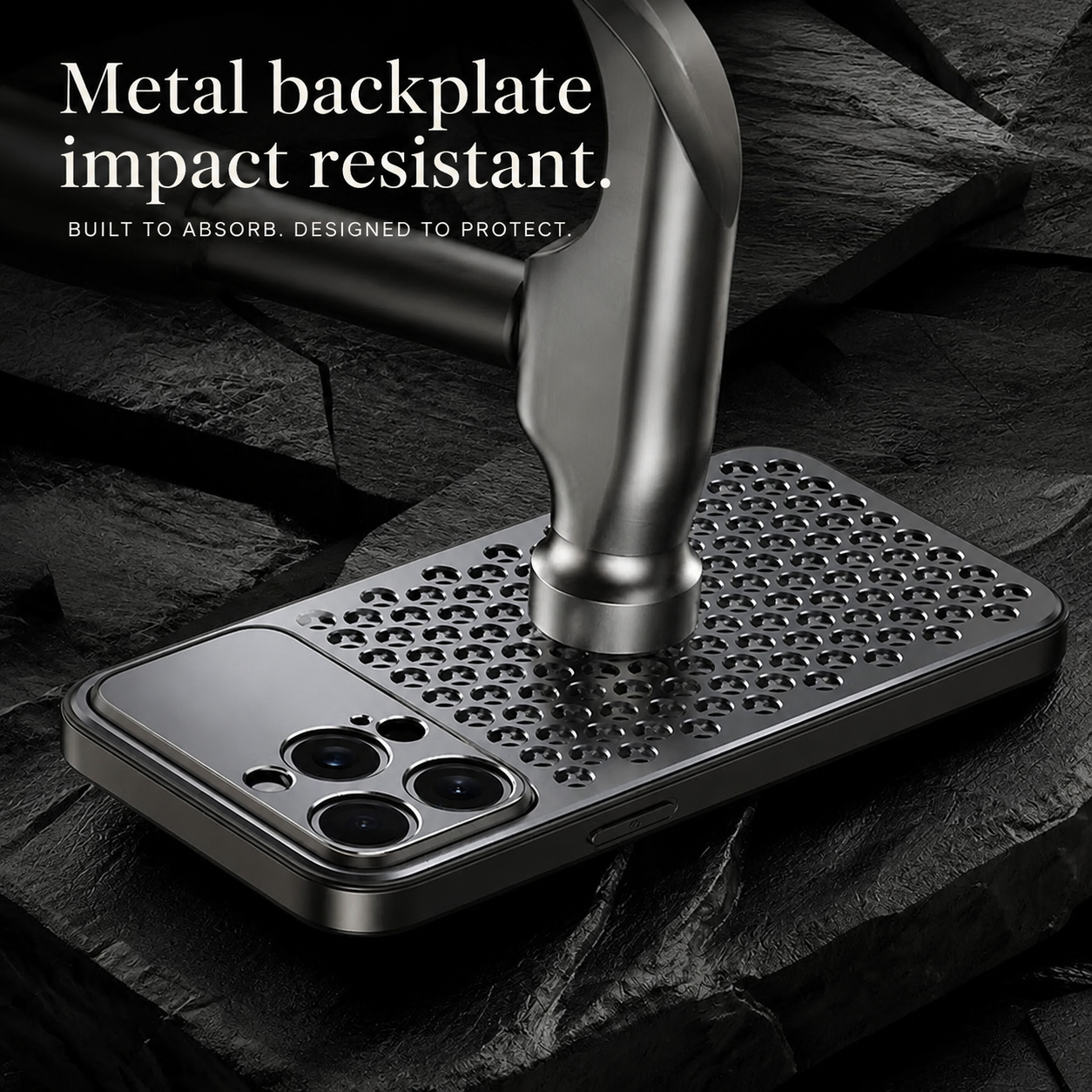 Premium iPhone Case Aluminum Alloy Protective Cover Breathable Metal Frame Shockproof Anti Fingerprint Scratch Resistant Slim Lightweight Design