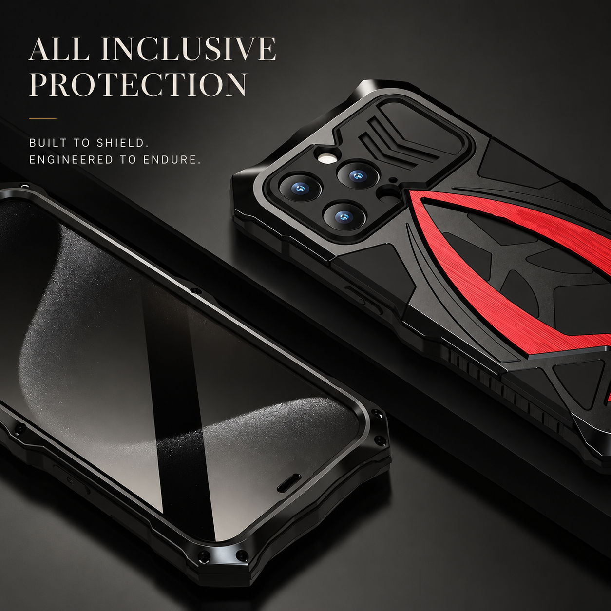 Premium iPhone Case MagSafe Compatible Magnetic Metal Armor Protective Cover Shockproof Camera Lens Protection Ultra Thin TPU Frame Full Coverage Design