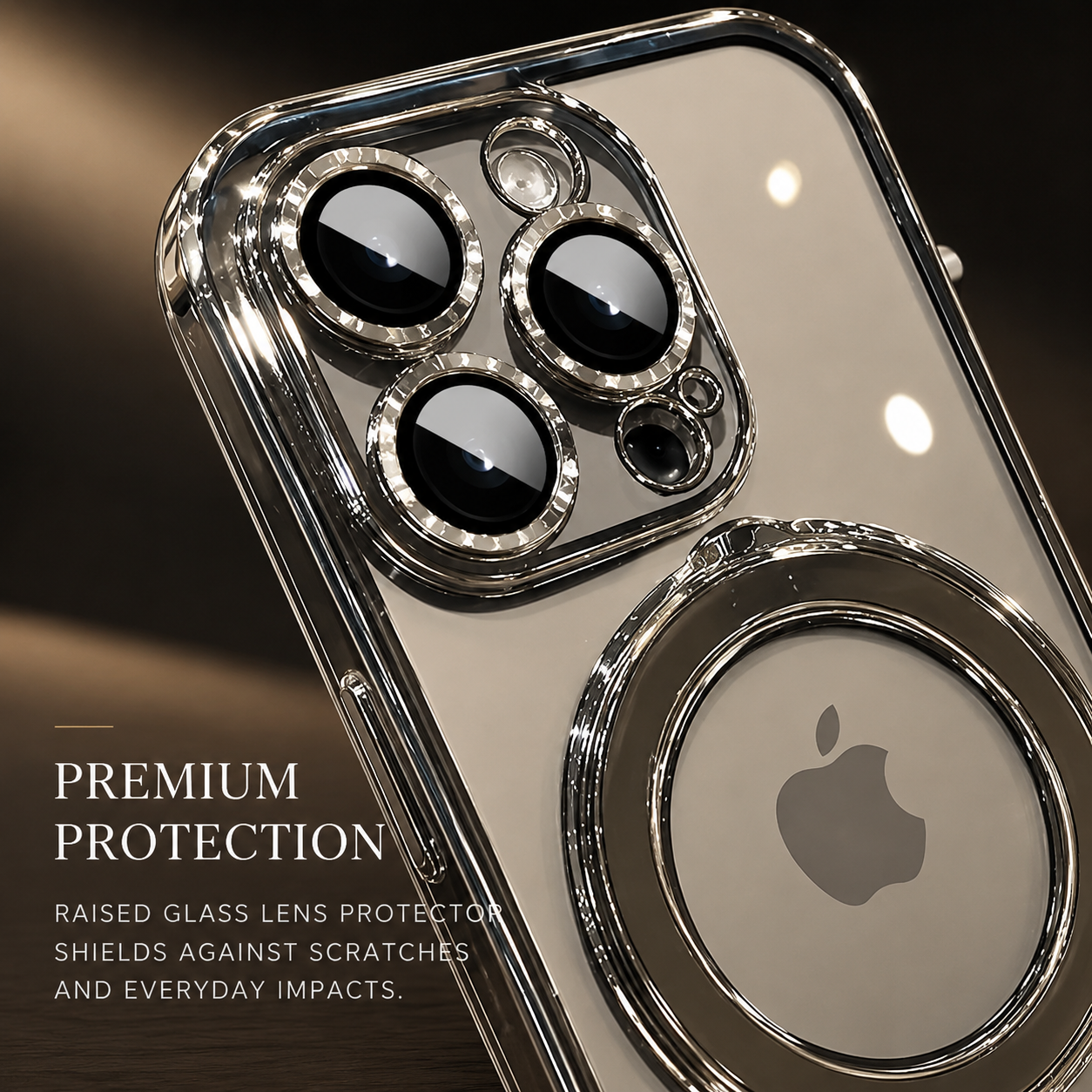 Premium iPhone Case MagSafe Compatible Magnetic Protective Cover Transparent Acrylic Back Built-in Stand Shockproof Camera Protection Slim Full Coverage