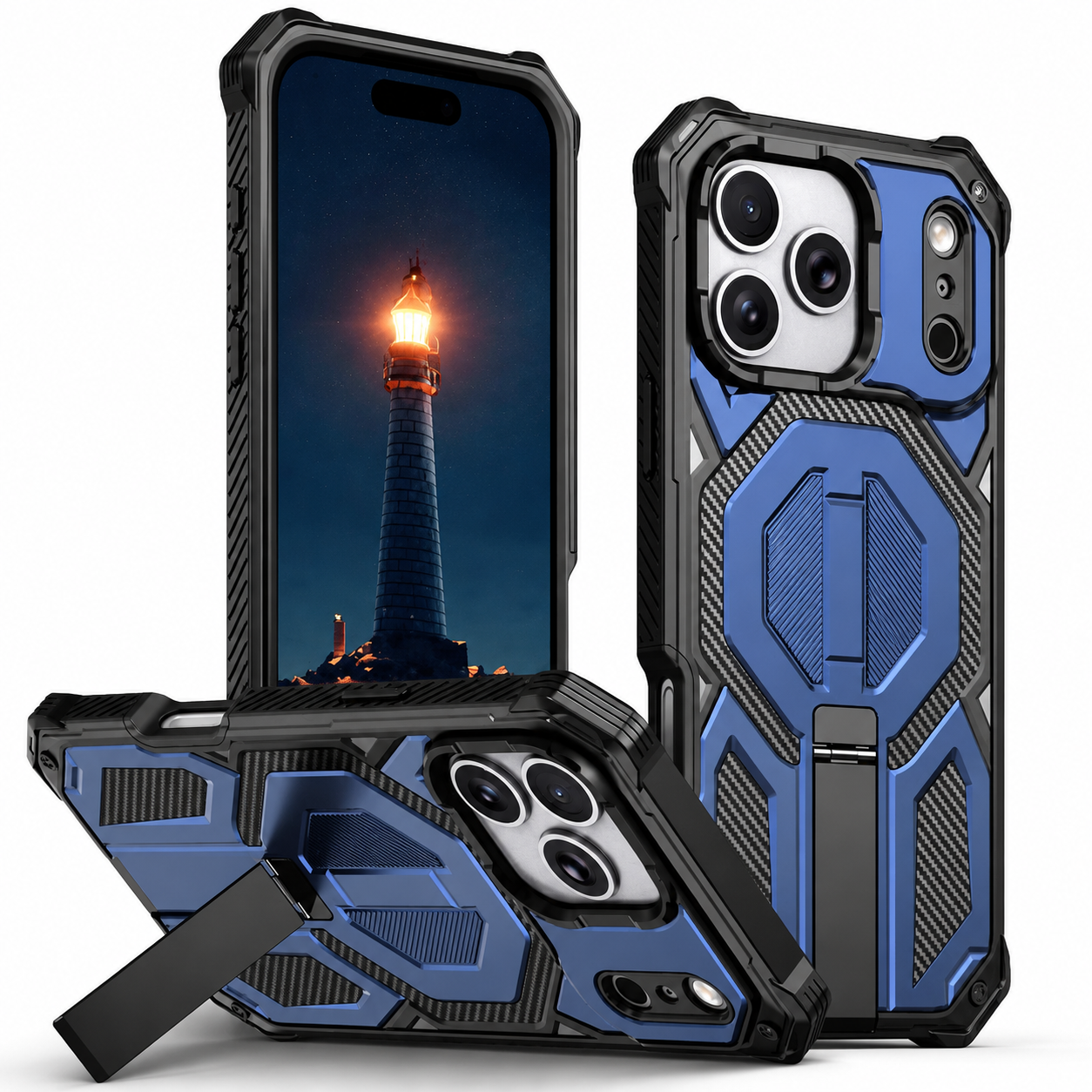 Premium Magnetic Military Grade iPhone Case Dual Layer Shockproof Heavy Duty Protective Cover MagSafe Compatible Anti Scratch Full Coverage Slim Armor Case