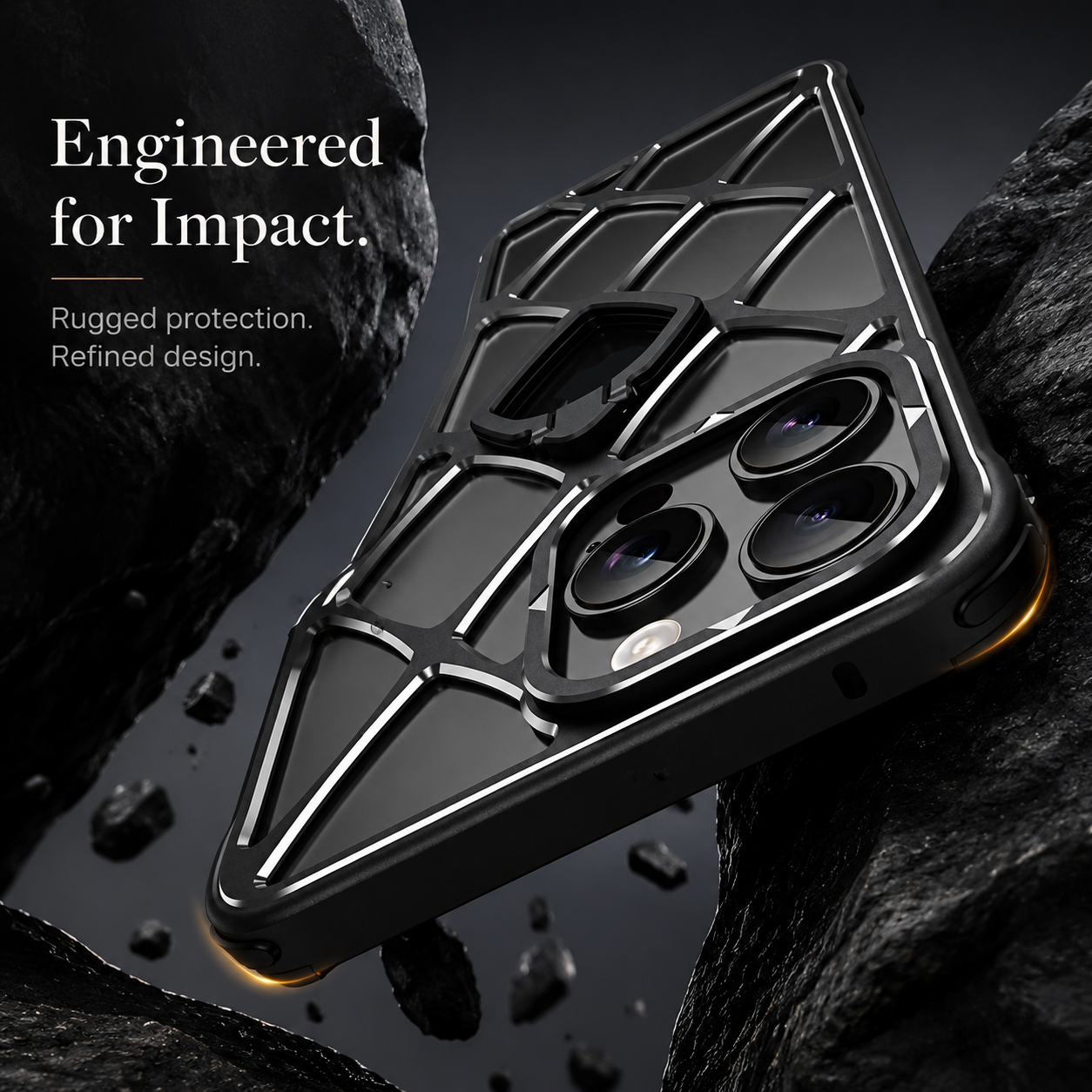 Premium iPhone Case MagSafe Compatible Magnetic Ultra Light Metal Frame Cooling Back Built-in Stand Shockproof Camera Protection Slim Full Coverage