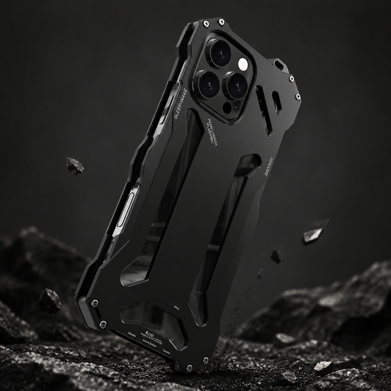 Premium iPhone Case Slim Aluminum Metal Shockproof Cover Hard Back Anti Fingerprint Non Slip Heavy Duty Full Coverage Scratch Resistant Protective Design
