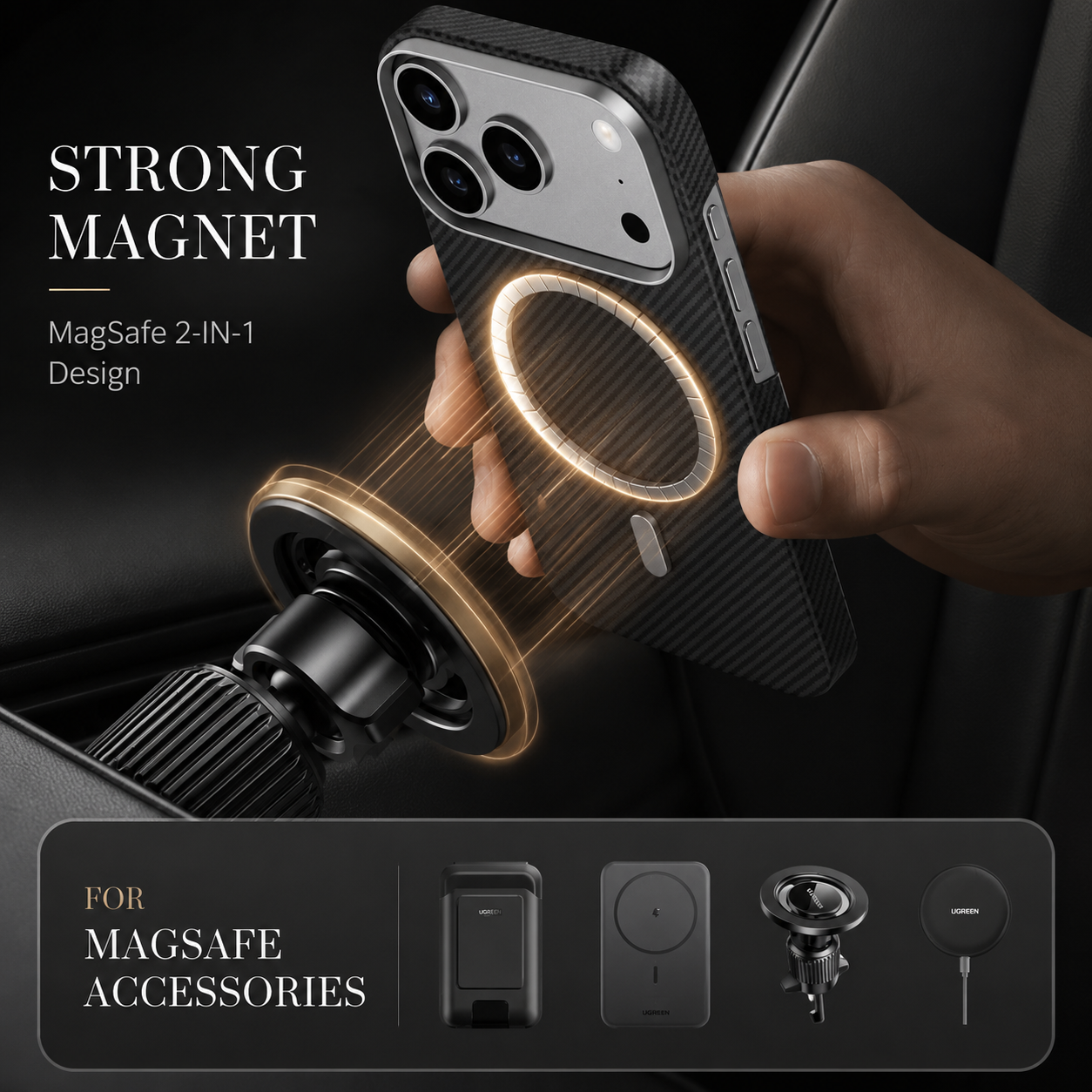 Premium iPhone Case Aramid Fiber Slim Hard Cover Matte Black Shockproof Protective Anti Scratch Lightweight Full Coverage Durable Design