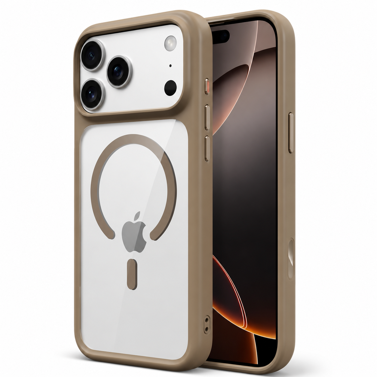 Premium iPhone Case MagSafe Compatible Clear Transparent Back Shockproof Armor Protective Cover Camera Control Button Anti Scratch Slim Full Coverage Design