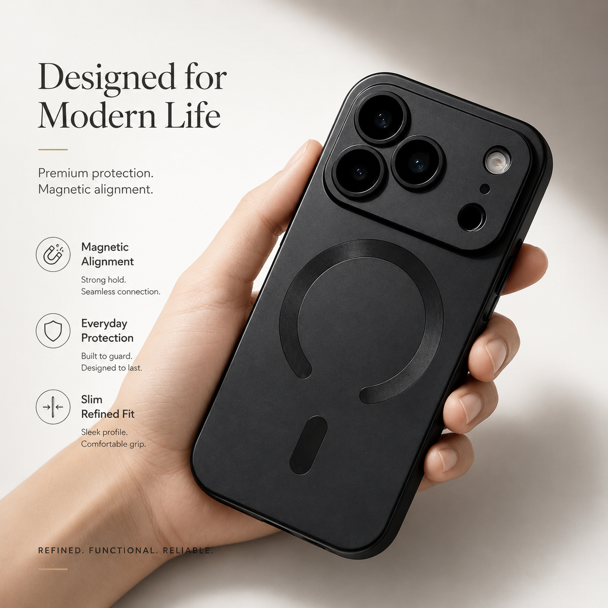 Premium iPhone Case MagSafe Compatible Magnetic Metallic Finish Shockproof Protective Cover Wireless Charging Camera Lens Protection Soft TPU Slim Full Coverage