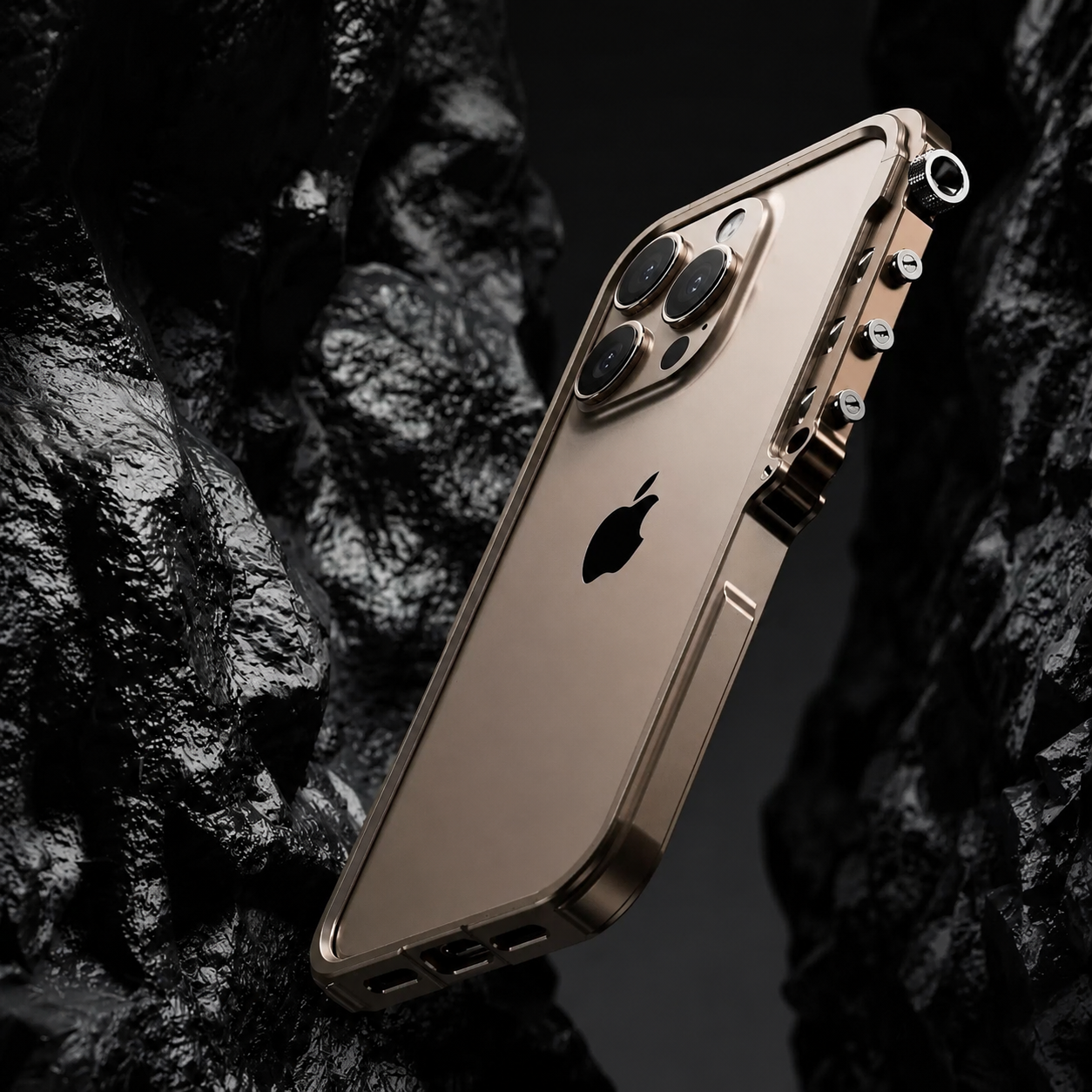 Premium iPhone Case Magnetic Aluminum Alloy Cyberpunk Bumper Heat Dissipation Shockproof Non Slip Lightweight Full Coverage Protective Design