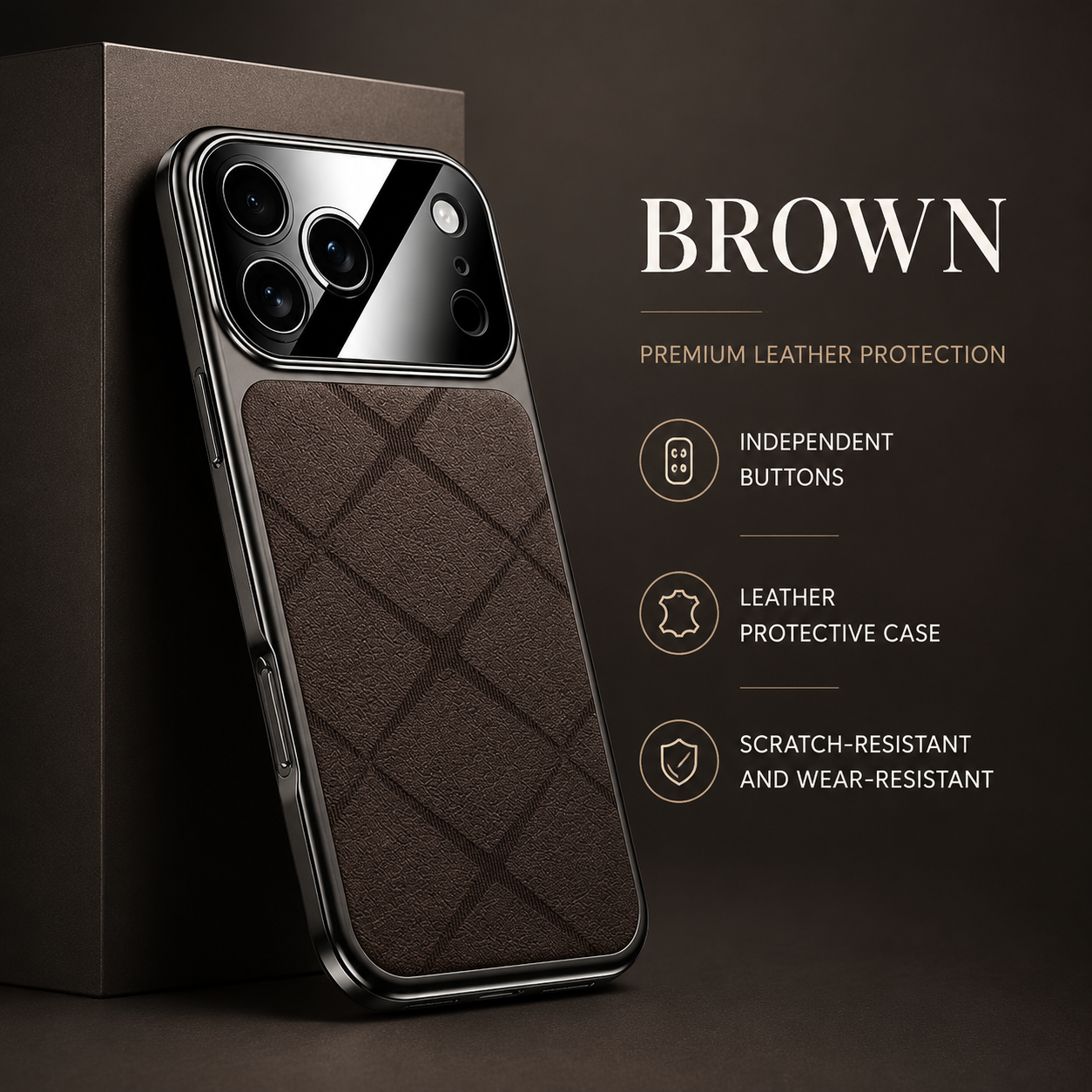 Premium iPhone Case MagSafe Compatible Leather Protective Cover Shockproof Bumper Camera Lens Protection Anti Scratch Tough Slim Full Coverage